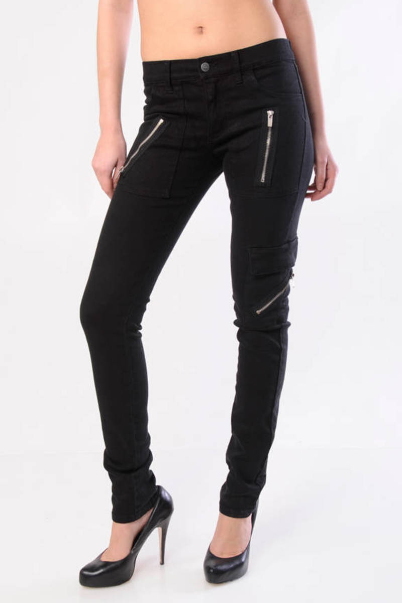 Blue Cheap Monday Jeans Zip Jeans Black Skinny Jeans With Zippers Tobi Sg