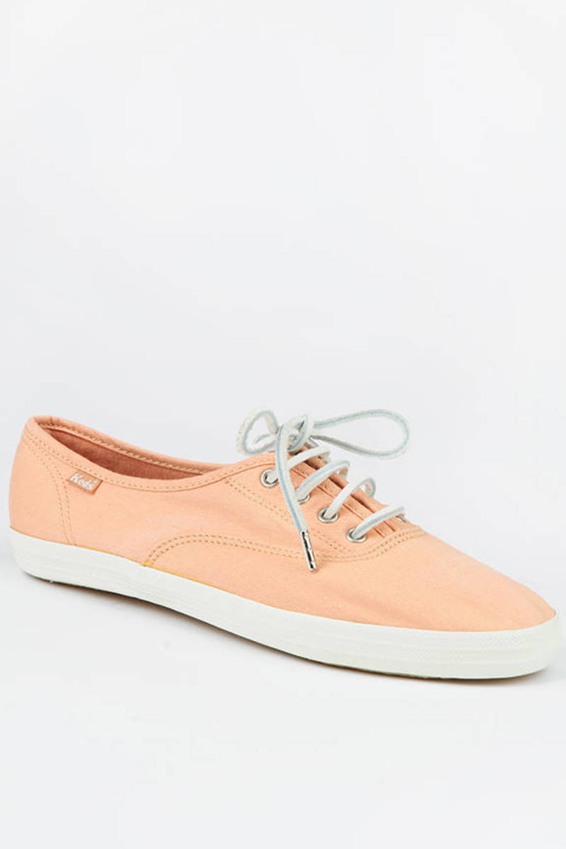 keds orange canvas sneakers