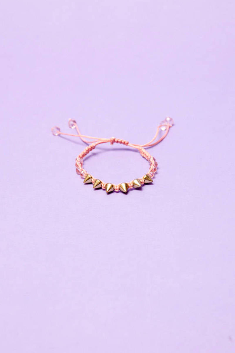 pink spike bracelet