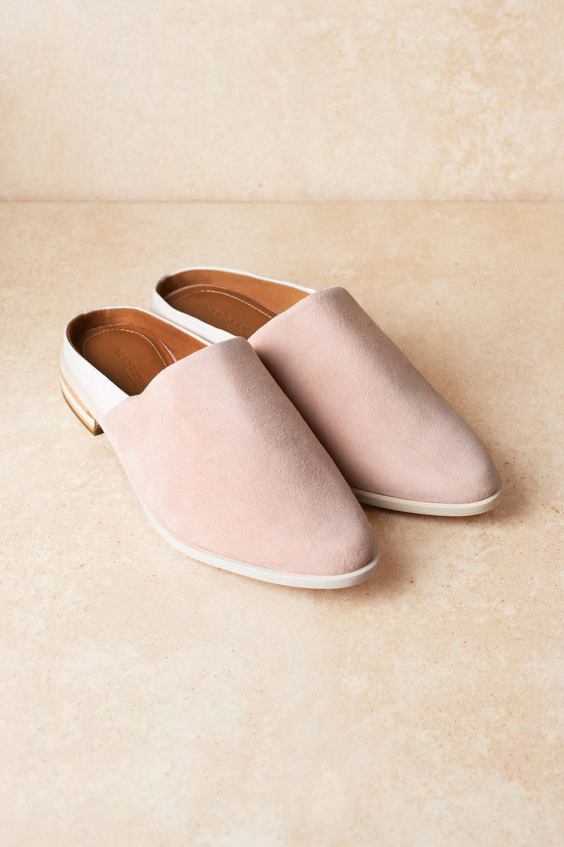Pink Kelsi Dagger Flats - Suede Loafers 