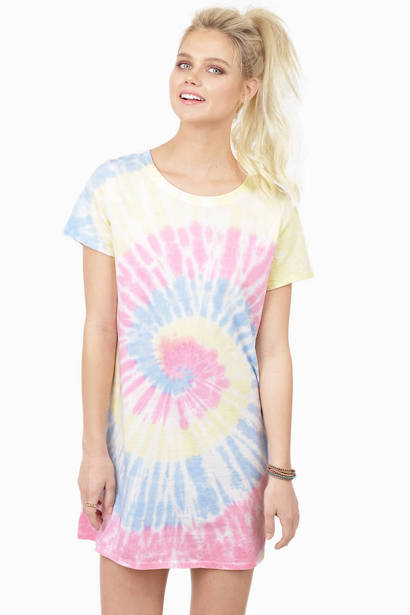 Mother Earth Tie Dye T  Shirt  Dress  46 Tobi US