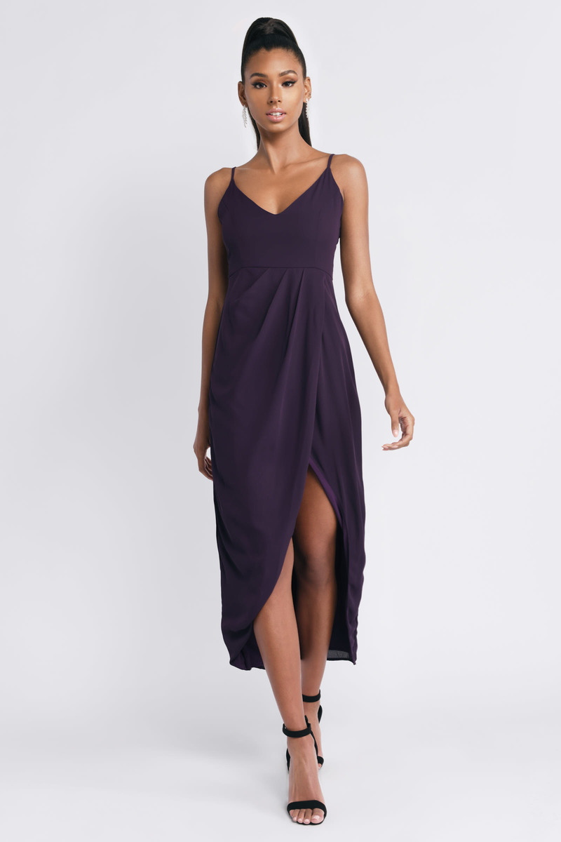 purple maxi dresses for weddings