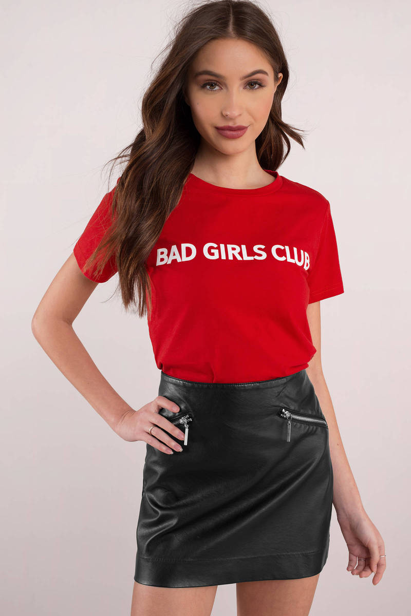 Red Tiger Mist Tee Bad Girls Club Tee Graphic Tee Red Statement