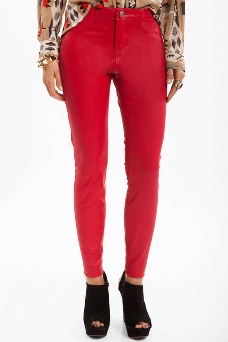 cheap red jeans