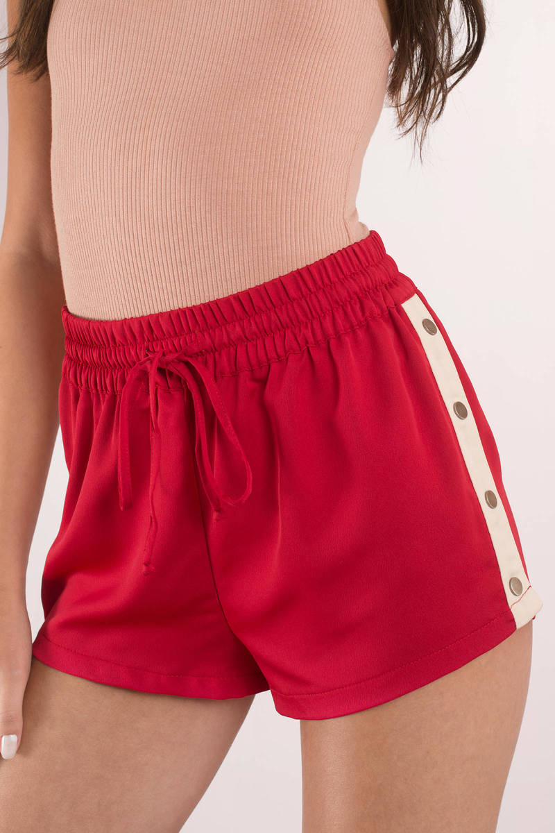 First Place (color_name) Side Button Track Shorts - $60 | Tobi US