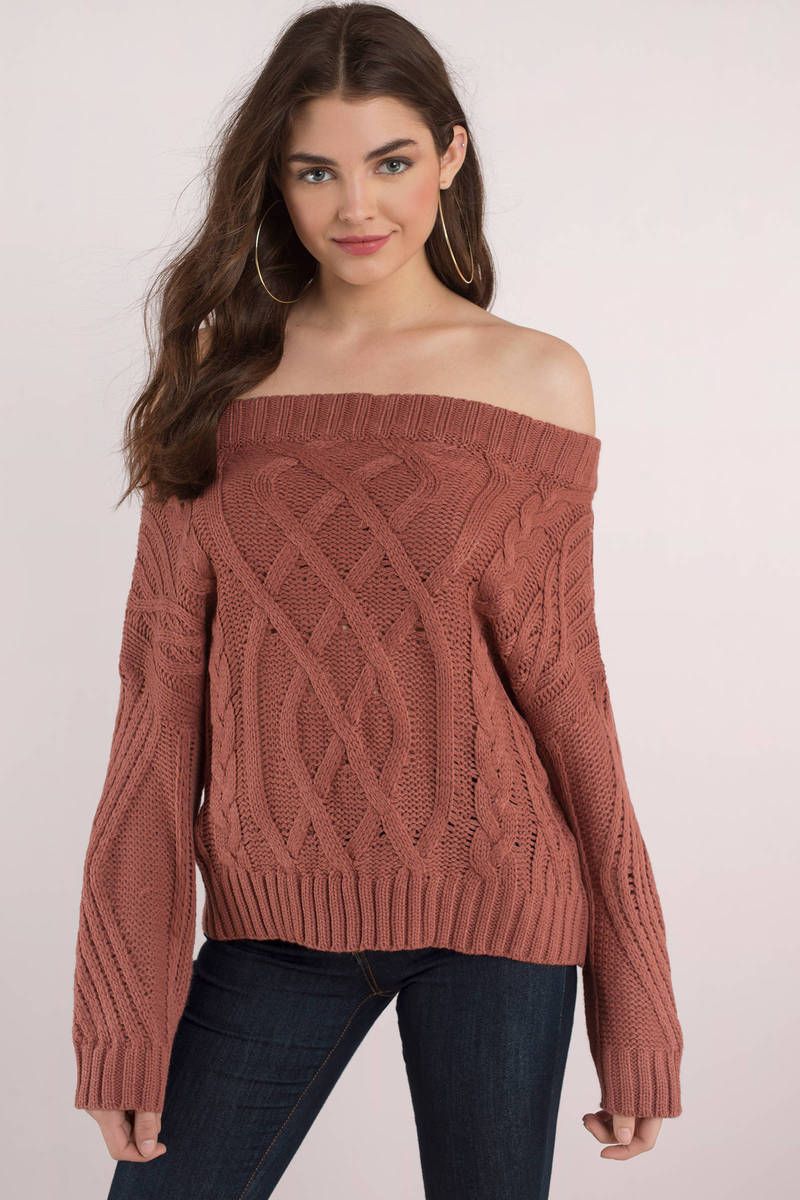 off the shoulder santa sweater