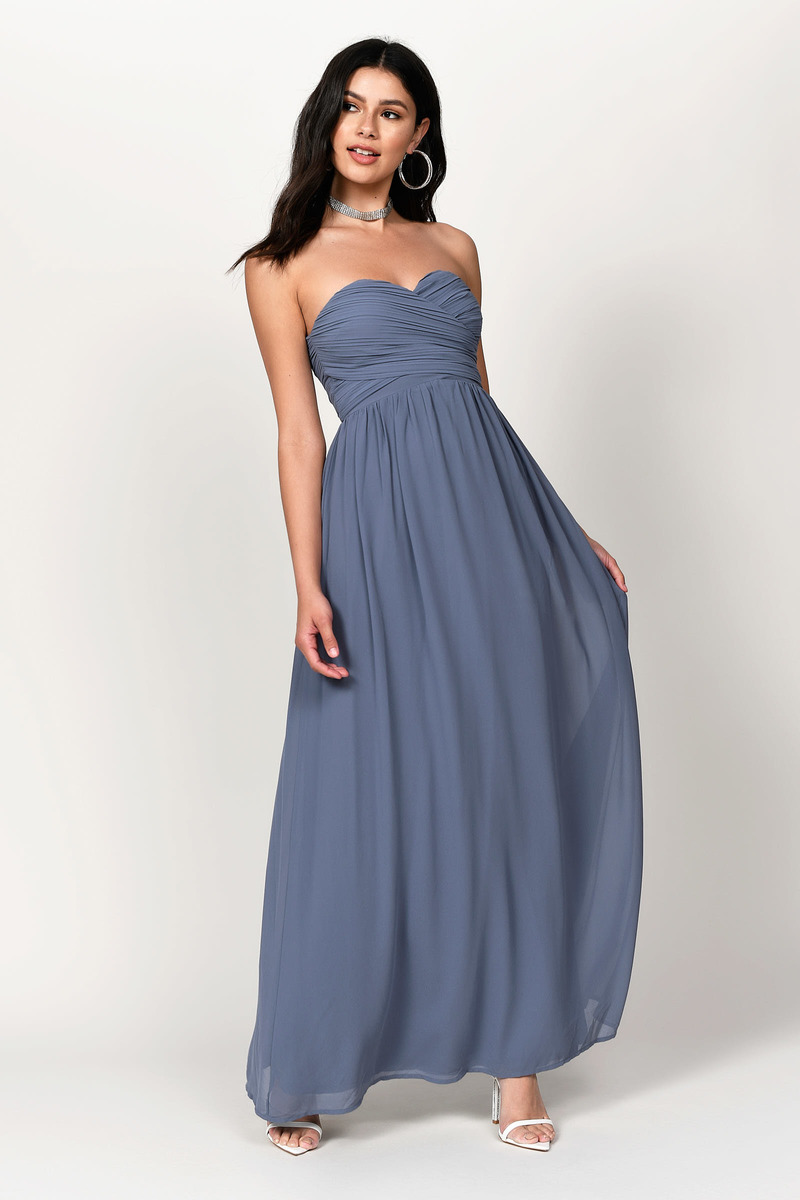 slate blue dress
