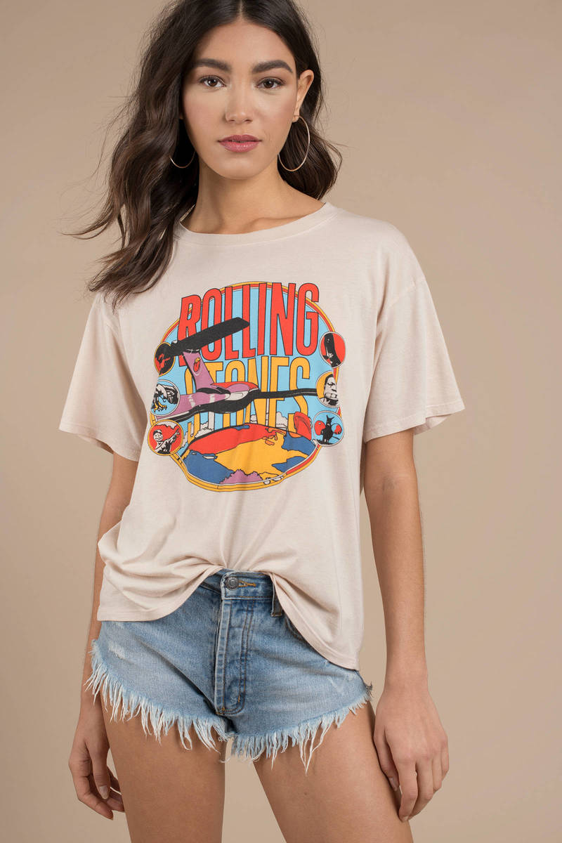 pastel rolling stones shirt