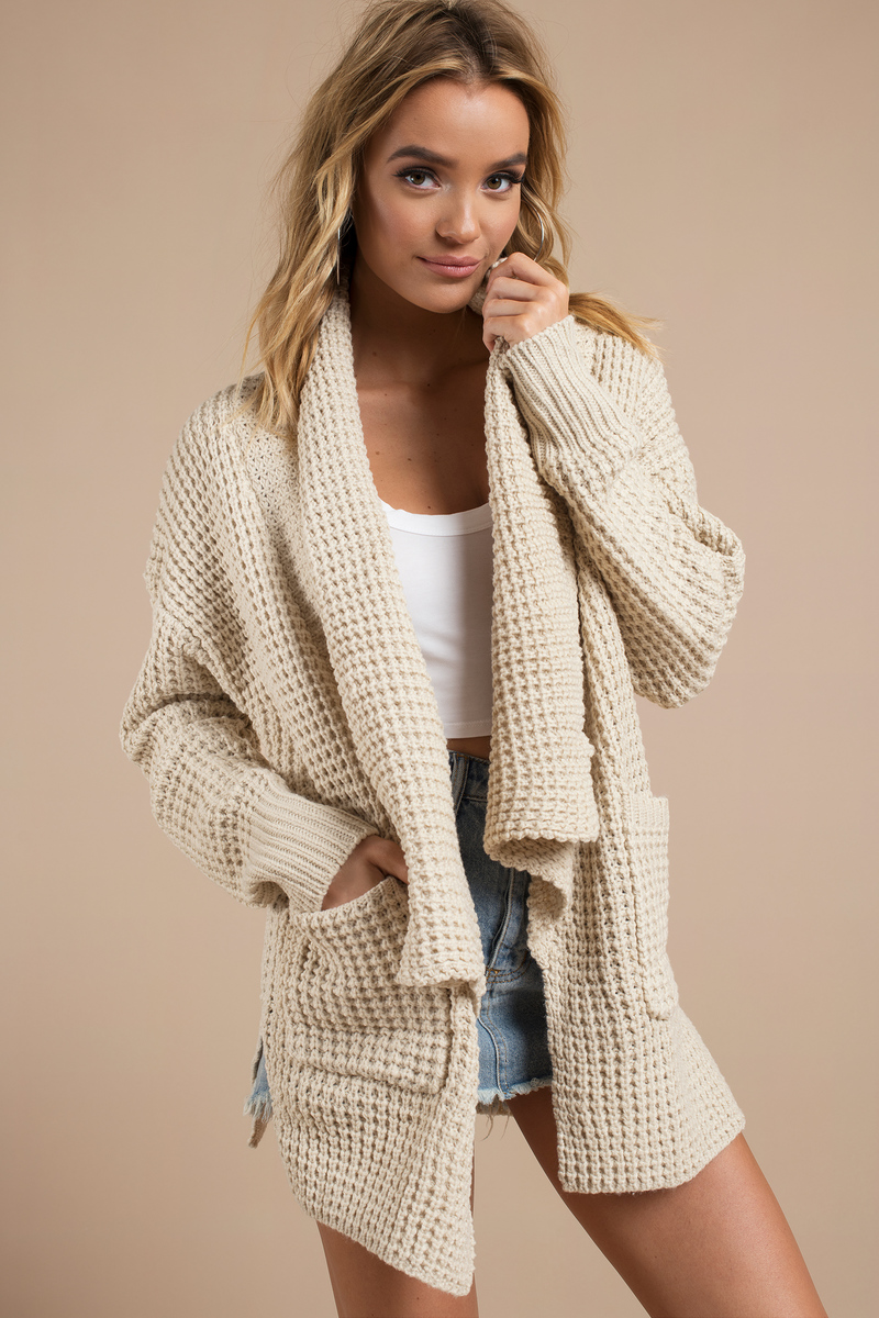 Trendy Taupe Cardigan - Knitted Cardigan - Taupe Cardigan - $19 | Tobi US