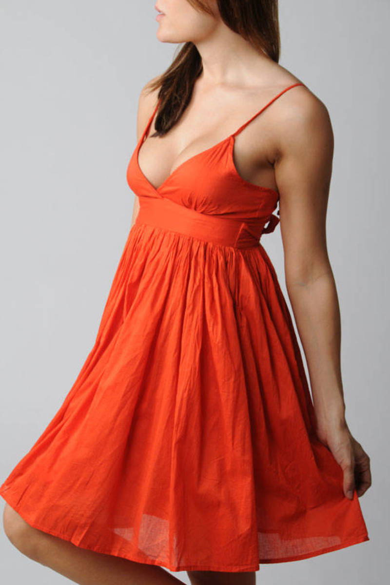 Burke Dress in TC Orange - $24 | Tobi US