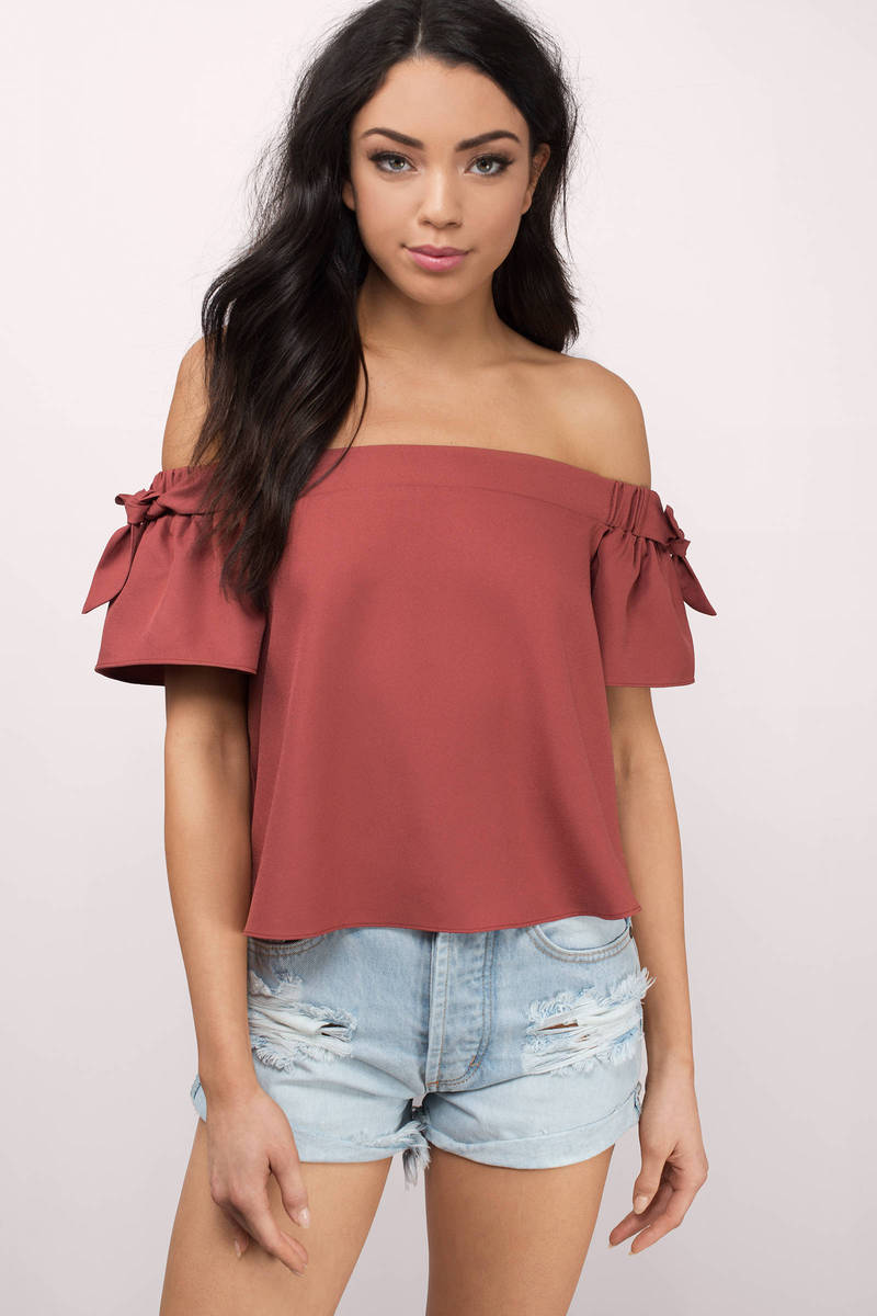 Grey Going Out Top - Off Shoulder Top - Grey Going Out Top - $16 | Tobi US