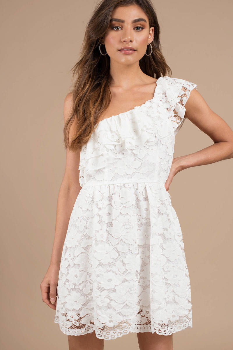 Buy > reach out my hand white lace skater dress > in stock