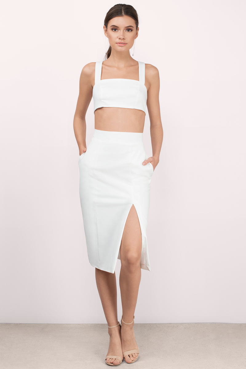 Got My Attention Midi Dress in White - $15 | Tobi US