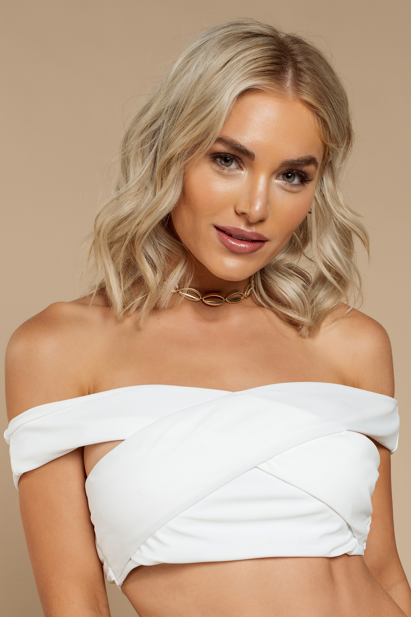 Sincerely Yours Off Shoulder Bikini Top In White 5 Tobi Us