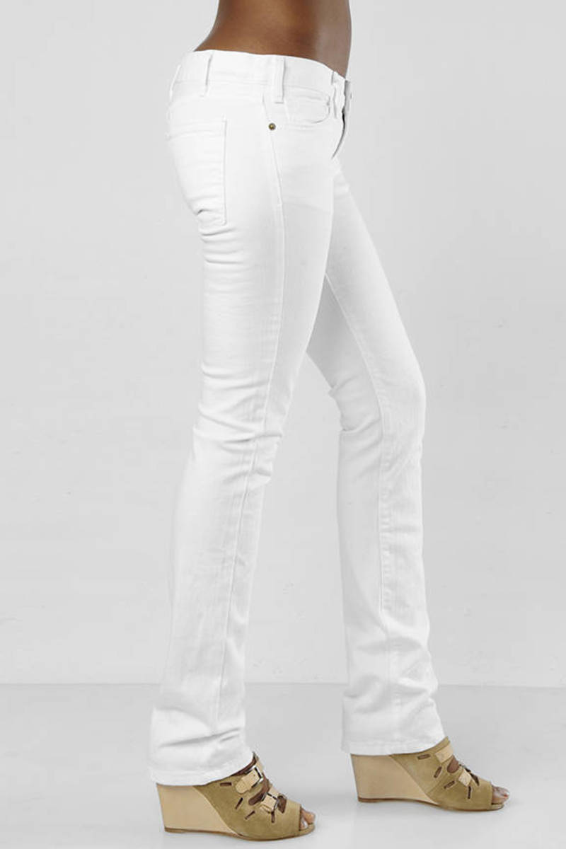 The Straight Leg Jeans in White - $95 | Tobi US