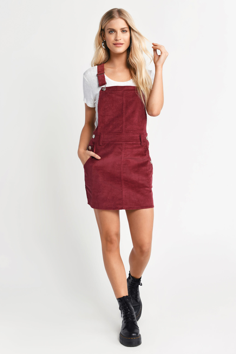 red cord pinafore