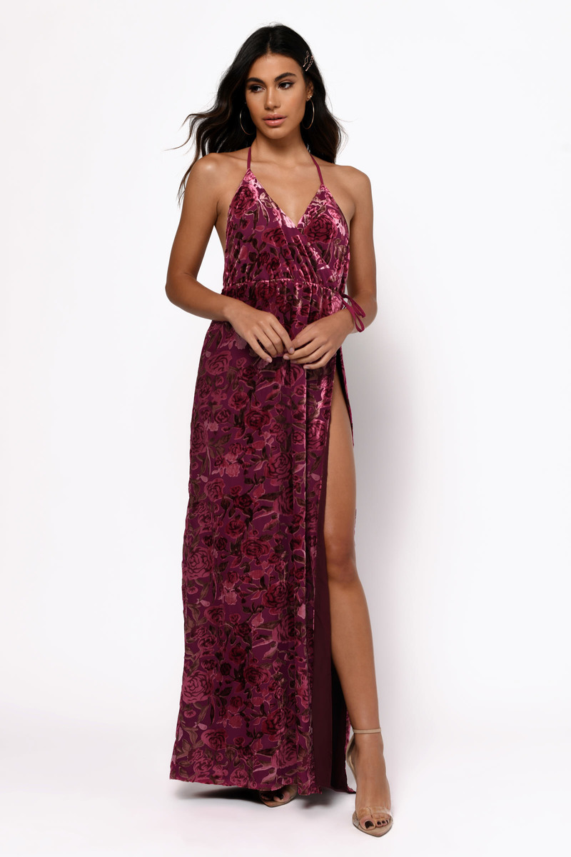 burgundy dress under $50