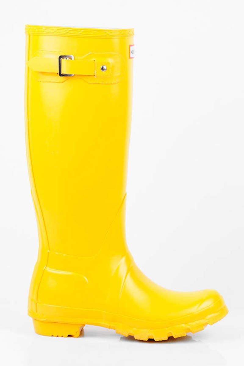 yellow tall boots
