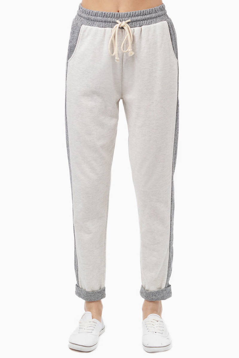 Trendy Grey Pants - Grey Pants - Jogger Pants - $48.00