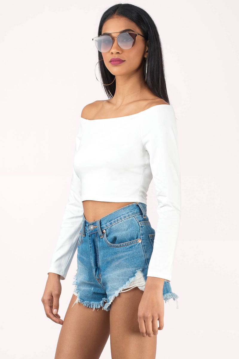 Barely There Off Shoulder Top - $7.00 | Tobi