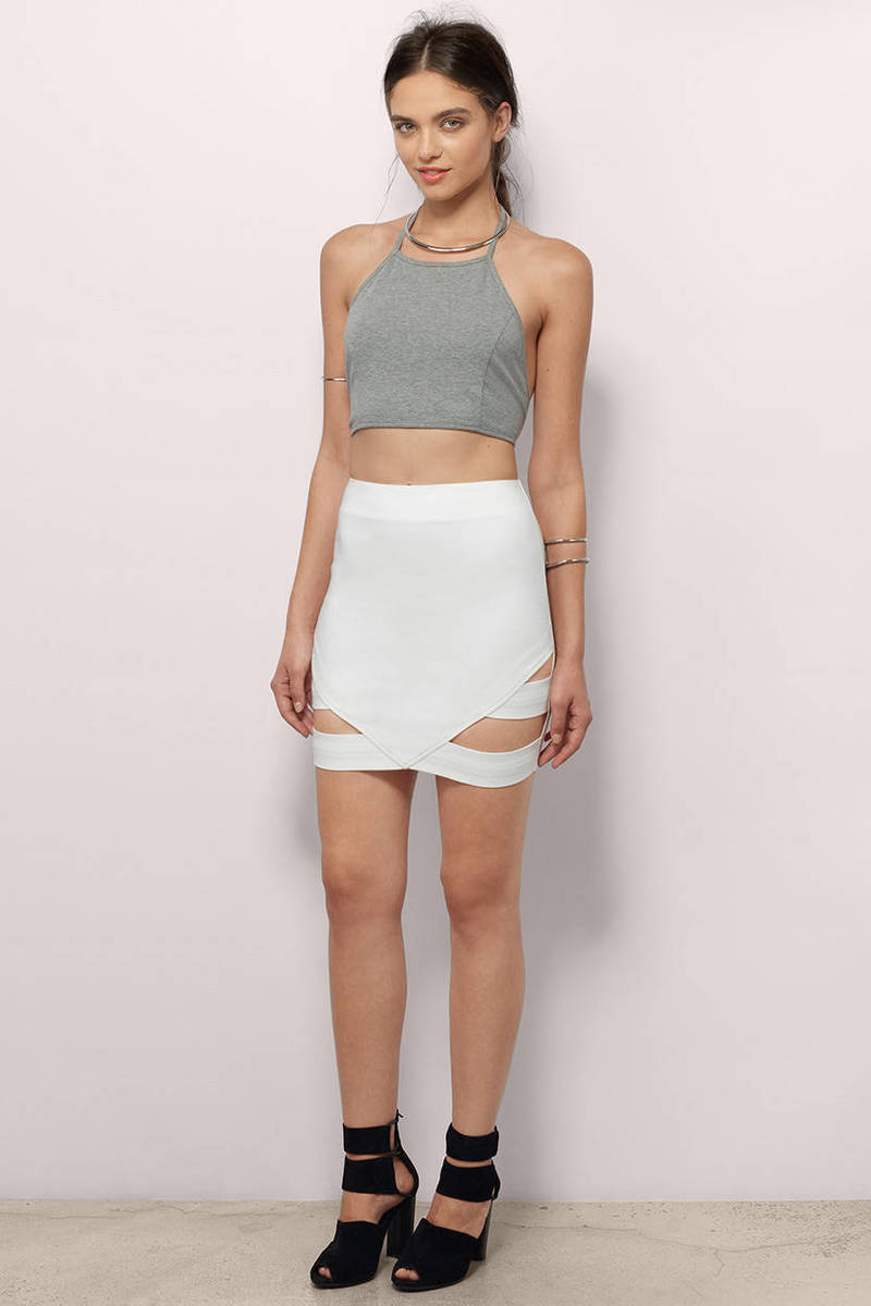 Ivory Skirt - Cut Out Skirt - Mini Skirt - Ivory Mini Skirt | Tobi