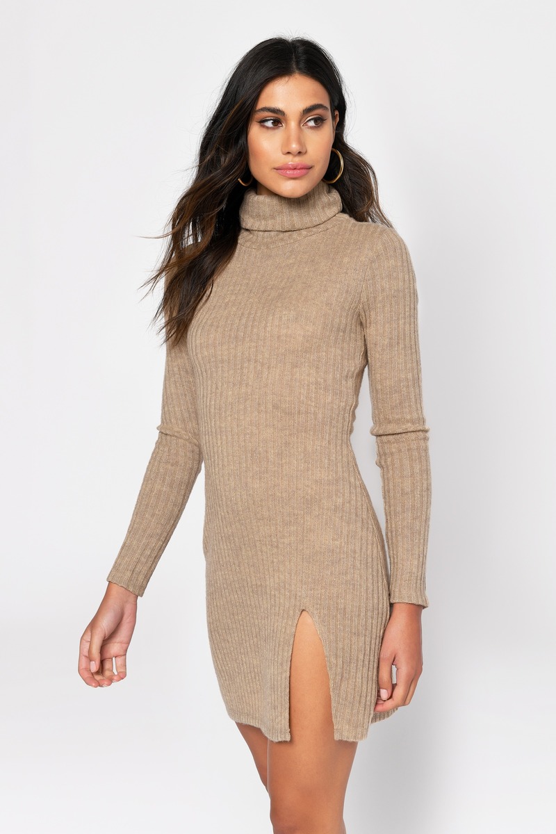 tight turtleneck dress