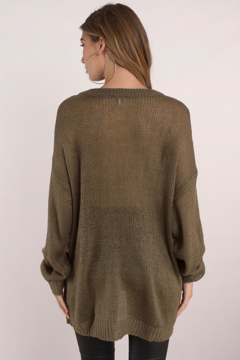 Penelope Olive Sweater - $26 | Tobi US