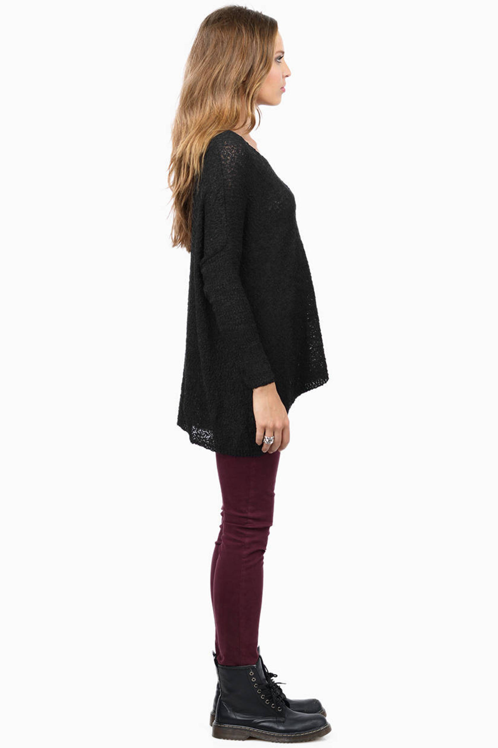 Lay Low Sweater in Black - $19 | Tobi US