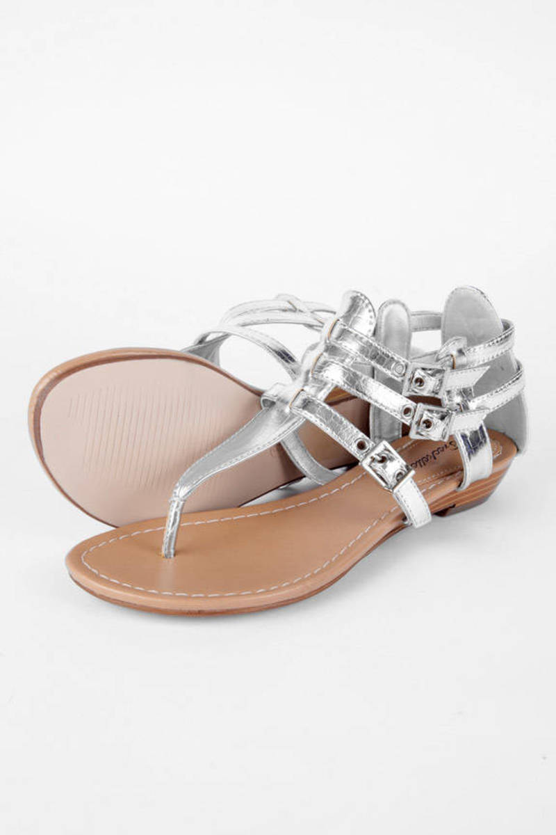 Celine Gladiator Sandals in Silver - $11 | Tobi US