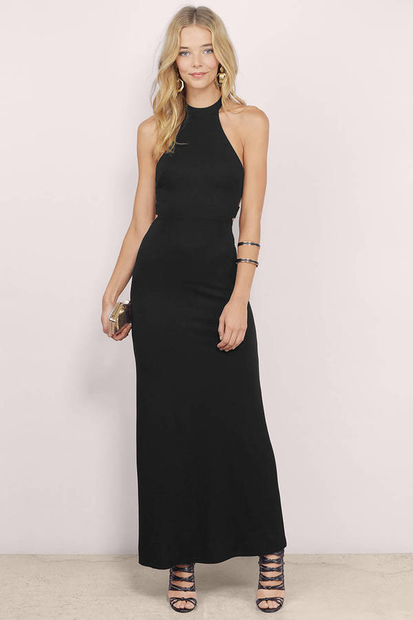 Black Maxi Dress - Halter Maxi Dress - Black Cut Out Dress - $31 | Tobi US