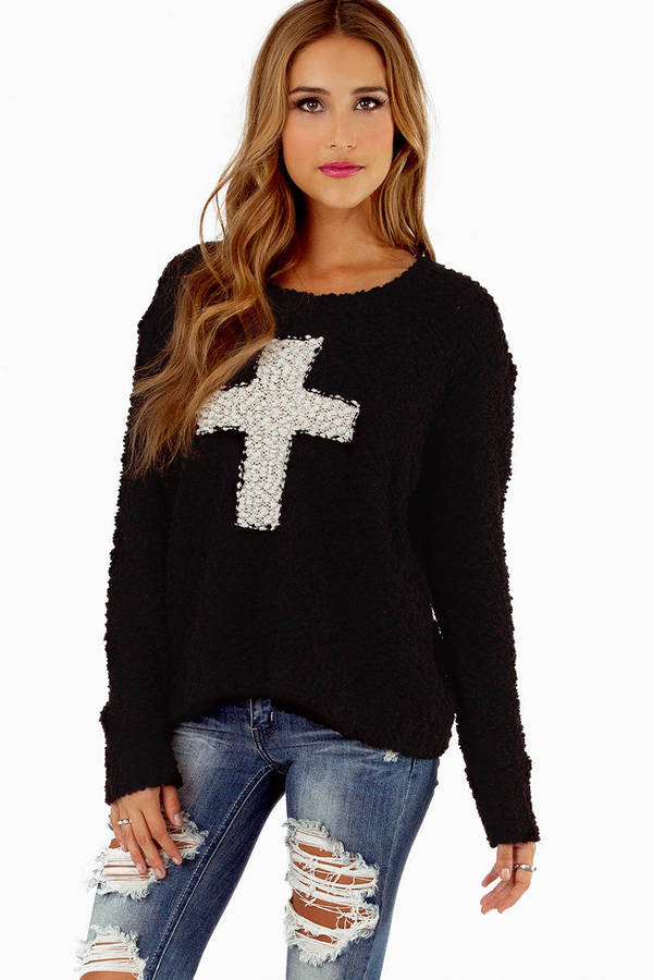 Cheap Black Sweater - Pullover Sweater - Black Sweater - $14 | Tobi US
