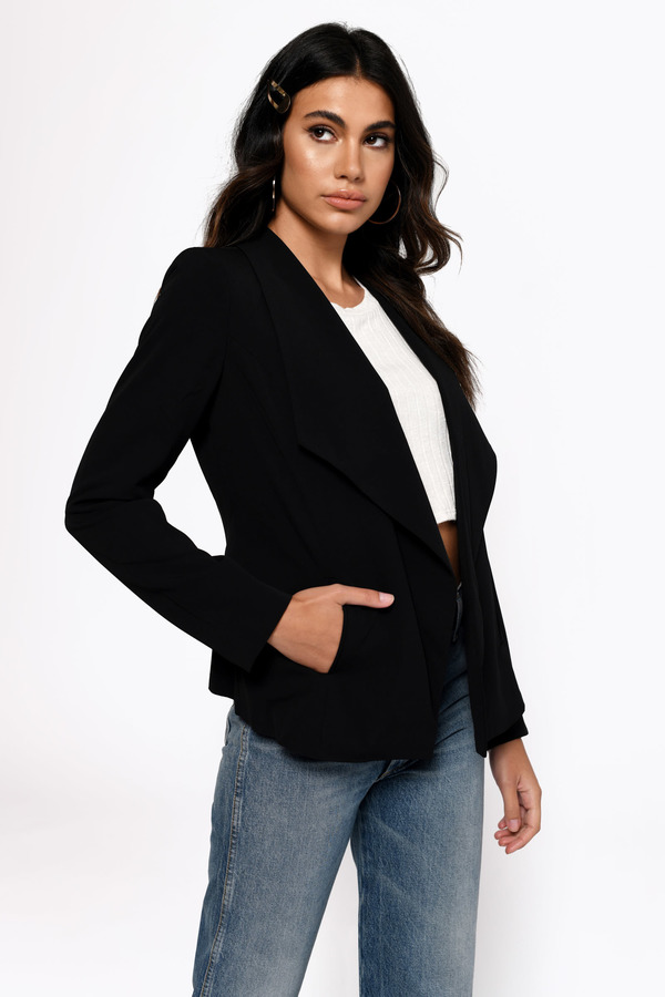 Women's Blazers | Long Velvet Blazers, Casual Black Blazer | Tobi