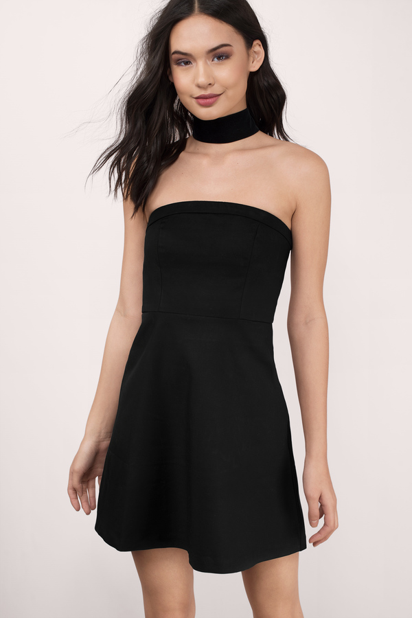 Sexy Black Dress Strapless Dress Black Prom Dresses Skater Dress $12
Tobi US
