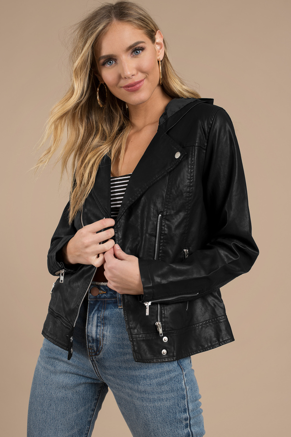 Trendy Black Jacket - Black Jacket - Hooded Jacket - $112.00
