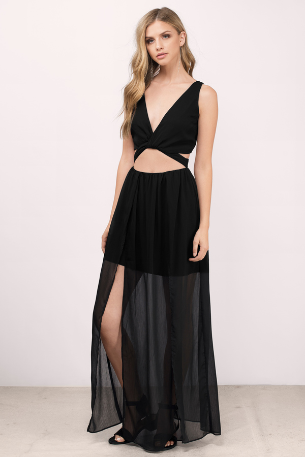Formal Dresses- Long Sleeve- Black- Lace Evening Gowns - Tobi