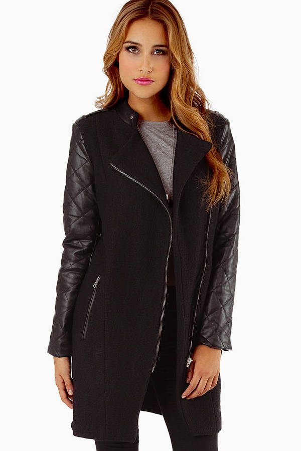 Melinda Wool Coat in Black - $76 | Tobi US