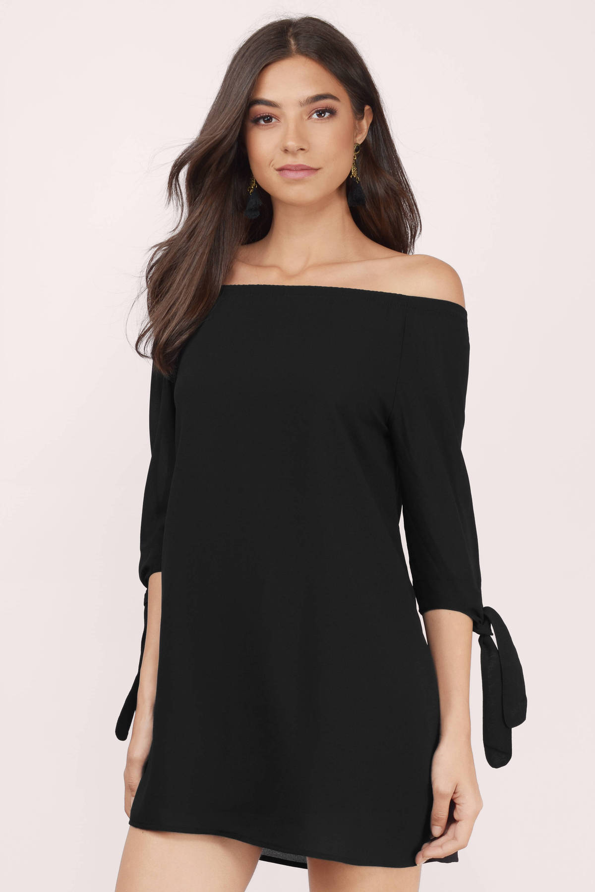 Miss Genial Off Shoulder Dress in Black - $8 | Tobi US