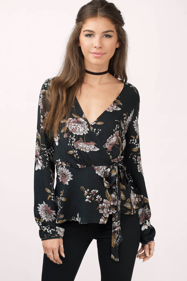 black floral blouse uk