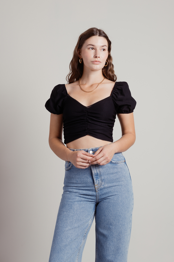 cute black tops for ladies