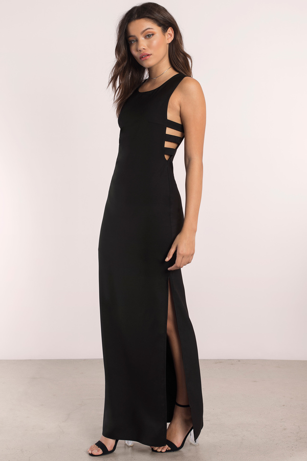 Trendy Black Maxi Dress - Black Dress - Cut Out Dress - Maxi Dress ...