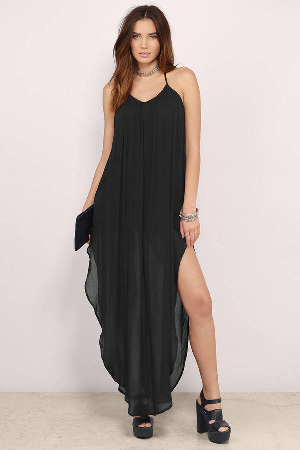 Trendy Black Maxi Dress - High Low Dress - Maxi Dress - $26 | Tobi US