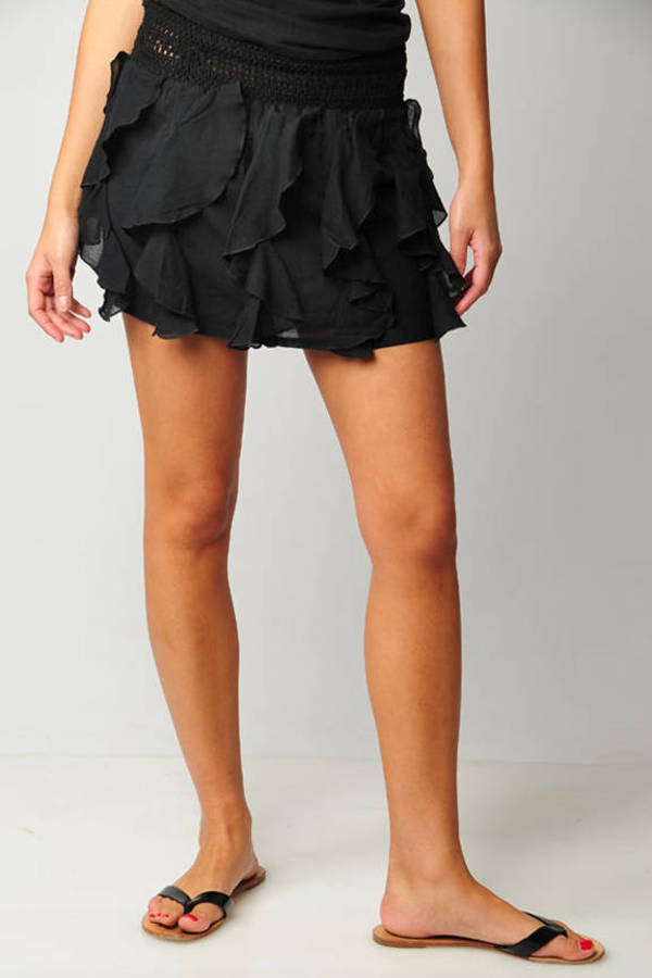 black ruffle skirt nz