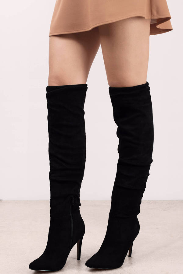 Stunning Knee High Heeled Boot in Black - $66 | Tobi US