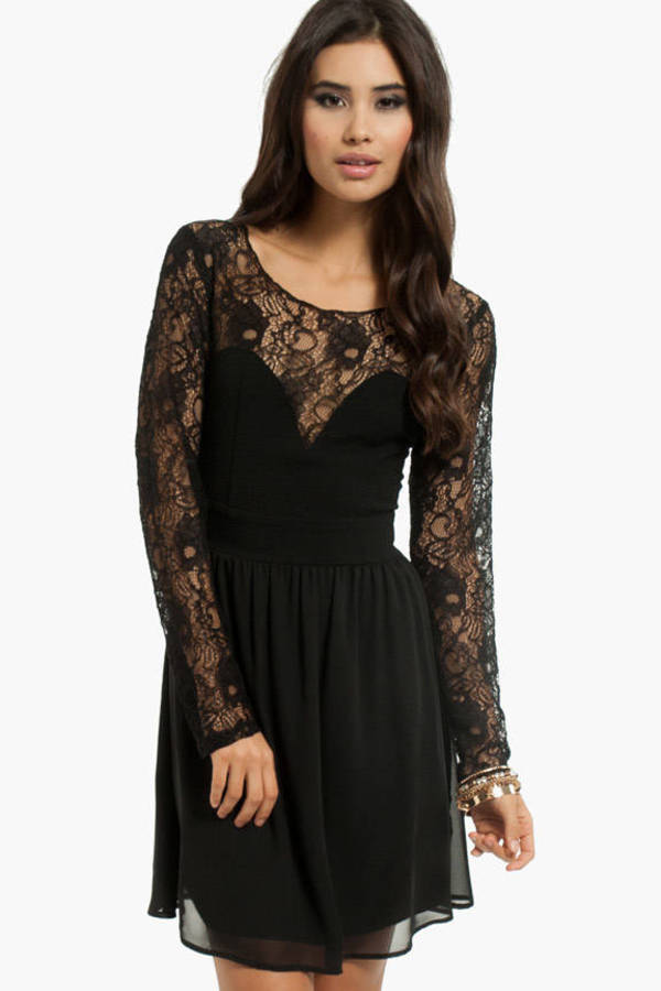 Sweethearts Lace Dress in Black - $20 | Tobi US