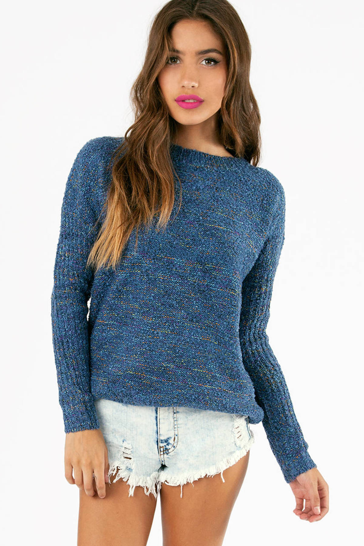 Dare To Be Cosmic Sweater in Blue - $80 | Tobi US
