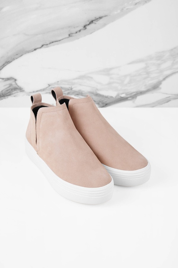 Tate Suede Slip On Sneakers in Blush 