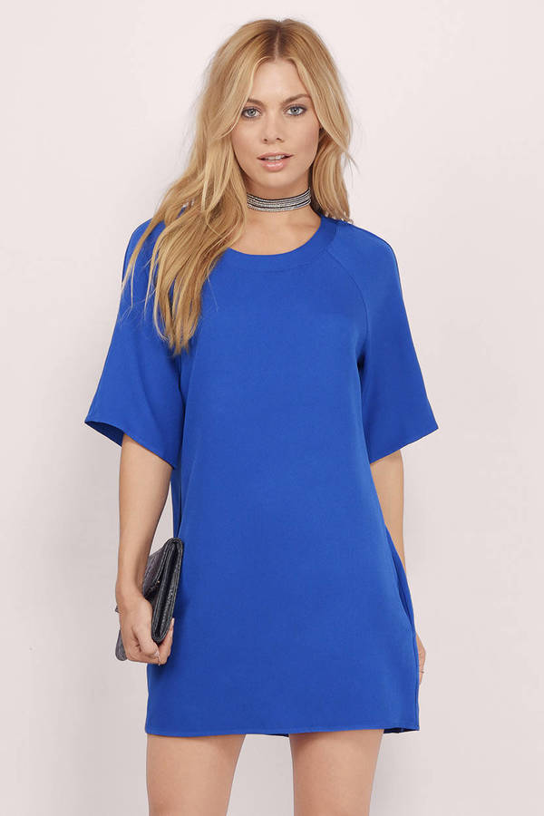 blue tee shirt dress
