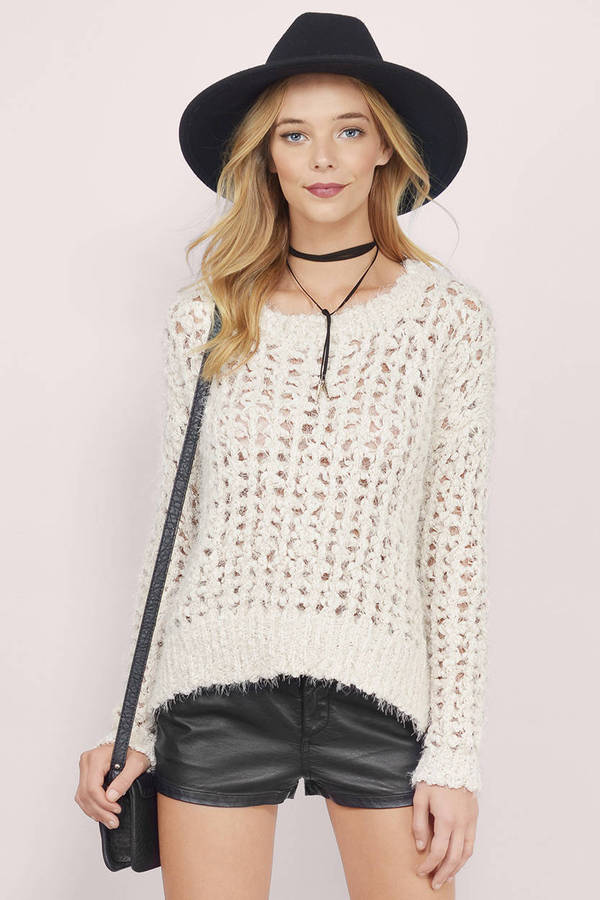 By The Fire Open Knit Sweater 30 Tobi US