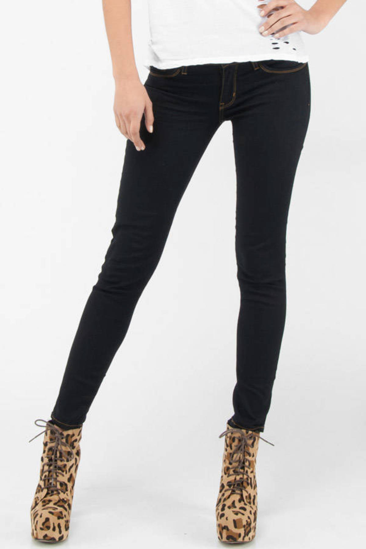 dark blue skinny jeans womens