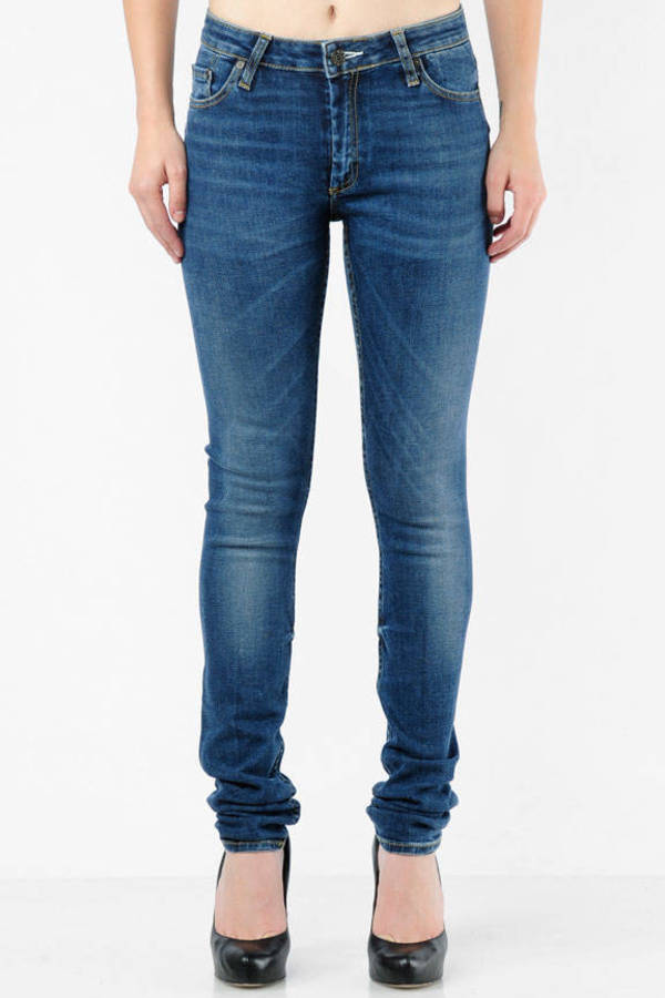 Blue Acne Jeans - Classic Low Rise Jeans - Blue Mid Rise Denim Jeans ...